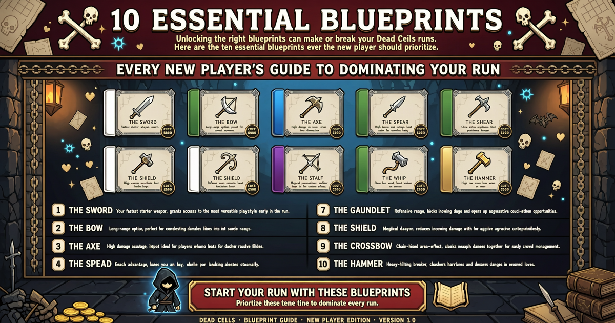 Dead Cells: 10 Essential Blueprints to Unlock Early for a Smoother Run